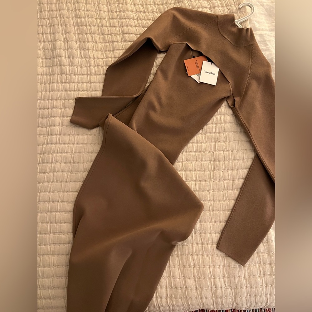 Nanushka bustier midi dress with bolero
